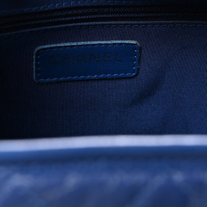 Aged Calfskin Quilted Medium Gabrielle Hobo Blue