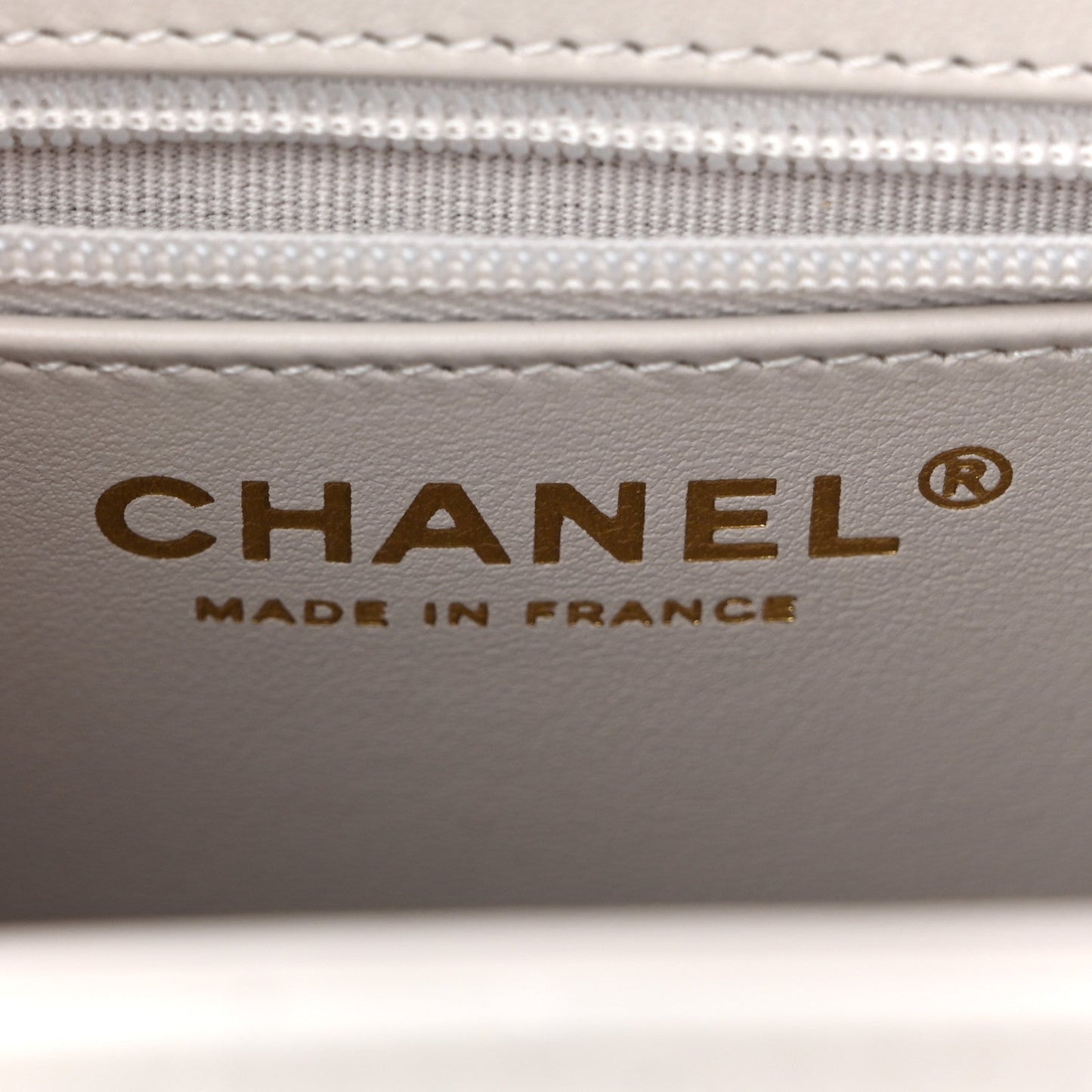Shiny Aged Calfskin Quilted Nano Kelly Shopper Light Grey