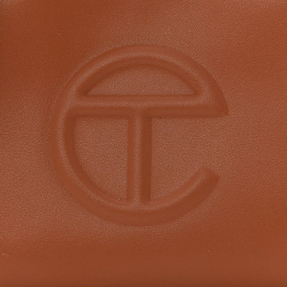 Vegan Leather Small Shopping Bag Tan