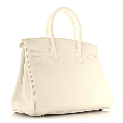Taurillon Clemence Birkin 30 White