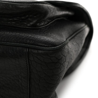 Grained Lambskin Monogram Large Niki Chain Satchel Black