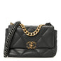 Lambskin Quilted Medium Chanel 19 Flap Dark Grey