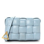 Nappa Maxi Intreccio Padded Cassette Crossbody Bag Ice