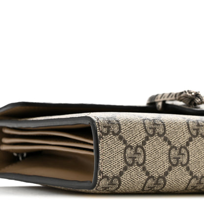GG Supreme Monogram Mini Dionysus Chain Wallet Beige Taupe