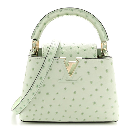 Ostrich Capucines Mini Vert Celadon