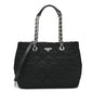 Nylon Tessuto Impuntu Quilted Tote Black
