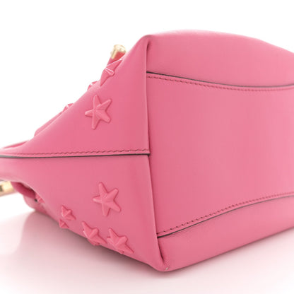 Calfskin Star Studded Bon Bon Bucket Bag Candy Pink