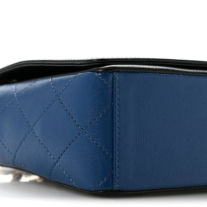 Sheepskin Quilted Vintage Mademoiselle Flap Blue Black