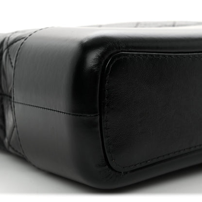 Aged Calfskin Quilted Medium Gabrielle Hobo Black