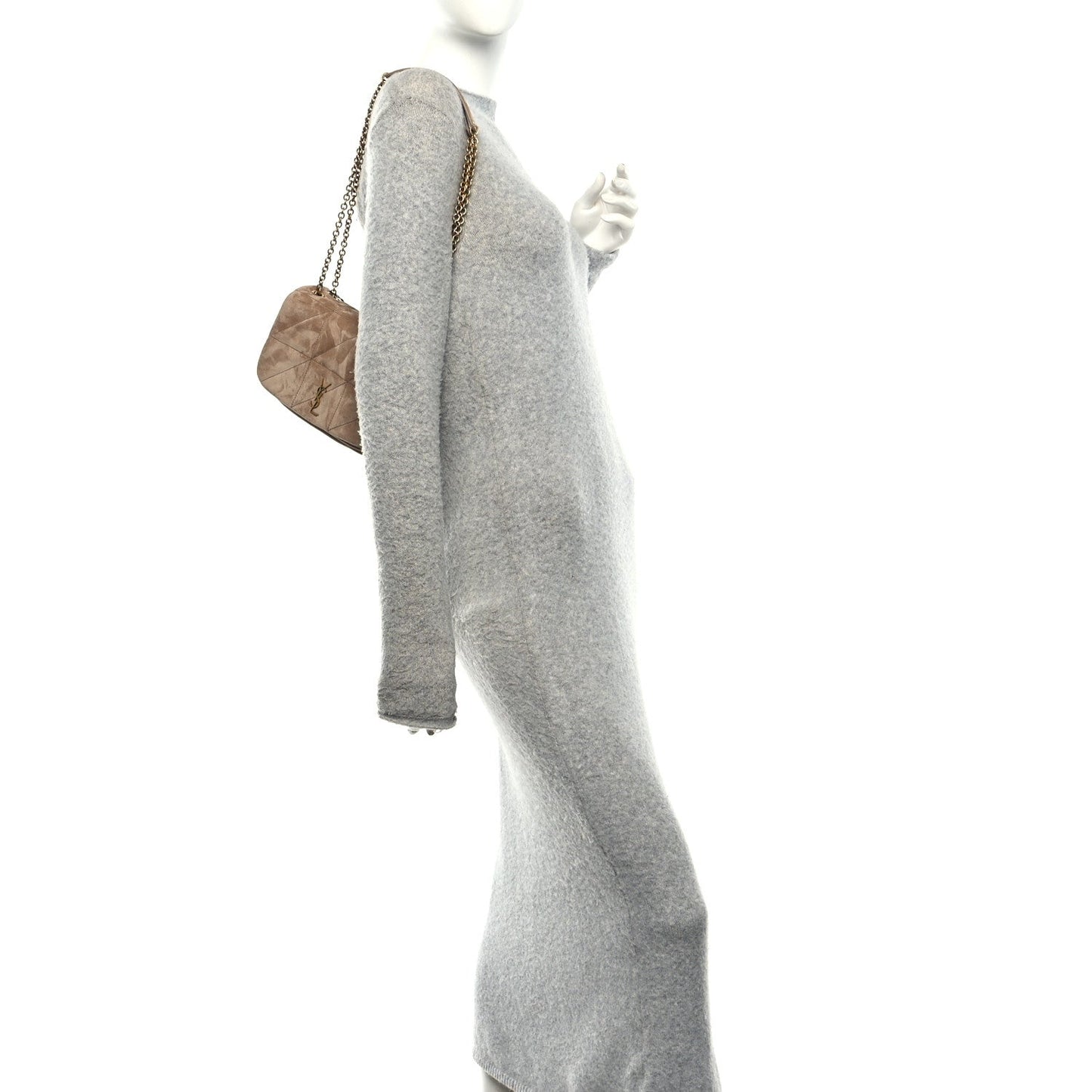 Suede Matelasse Monogram Mini Jamie 4.3 Whisper Pink
