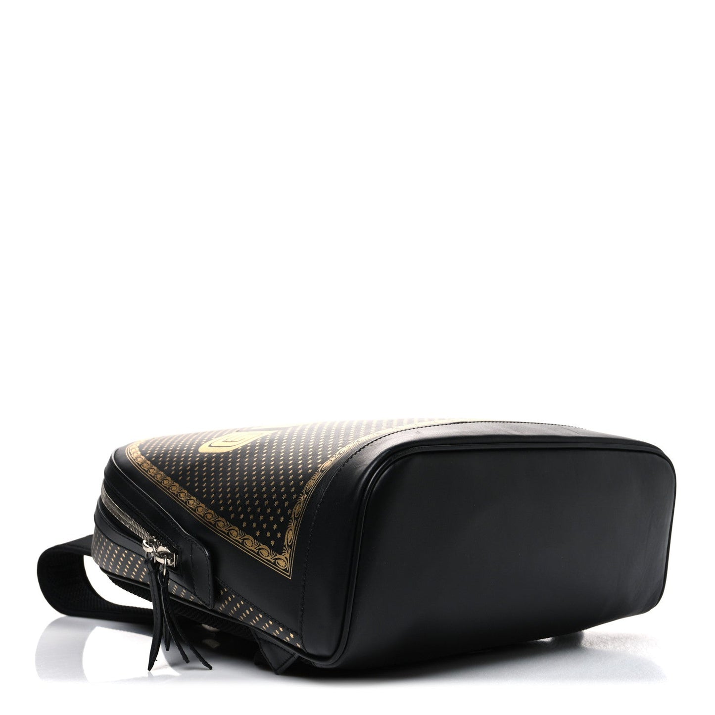 X SEGA Calfskin GUCCY Stars Dome Backpack Black Gold