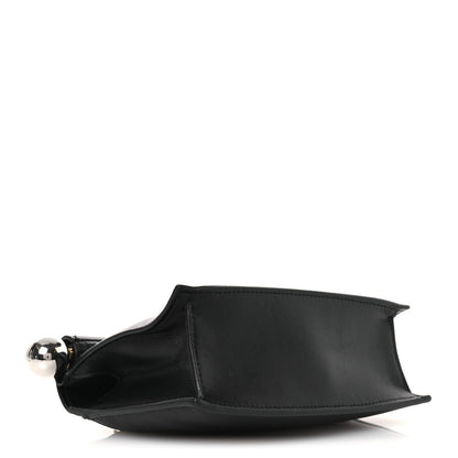 Smooth Calfskin La Pochette Rond Carre Black