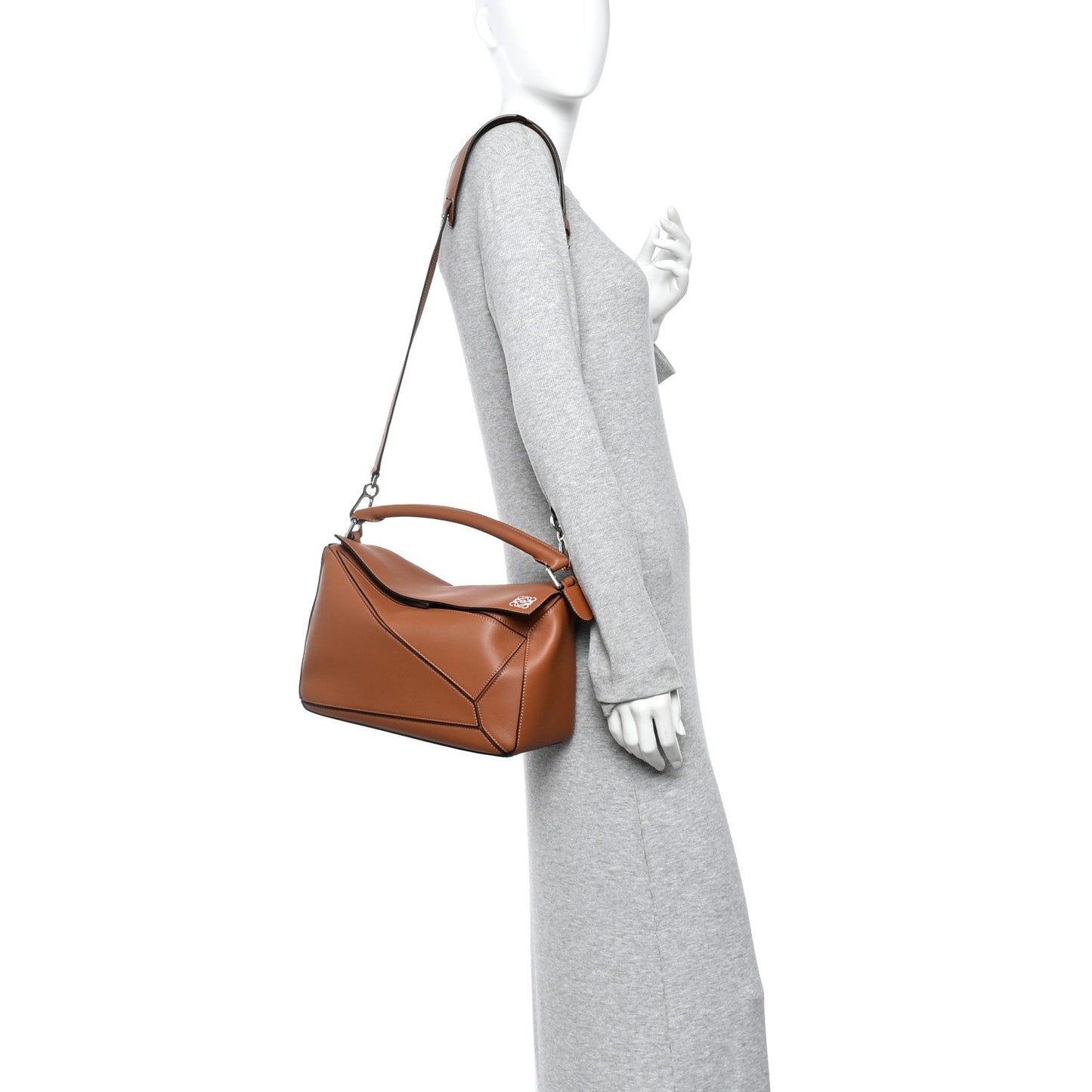 Calfskin Medium Puzzle Bag Tan