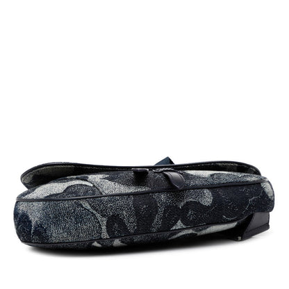 Dior Saddle ×Peter Doig Denim Leather Shoulder Bag