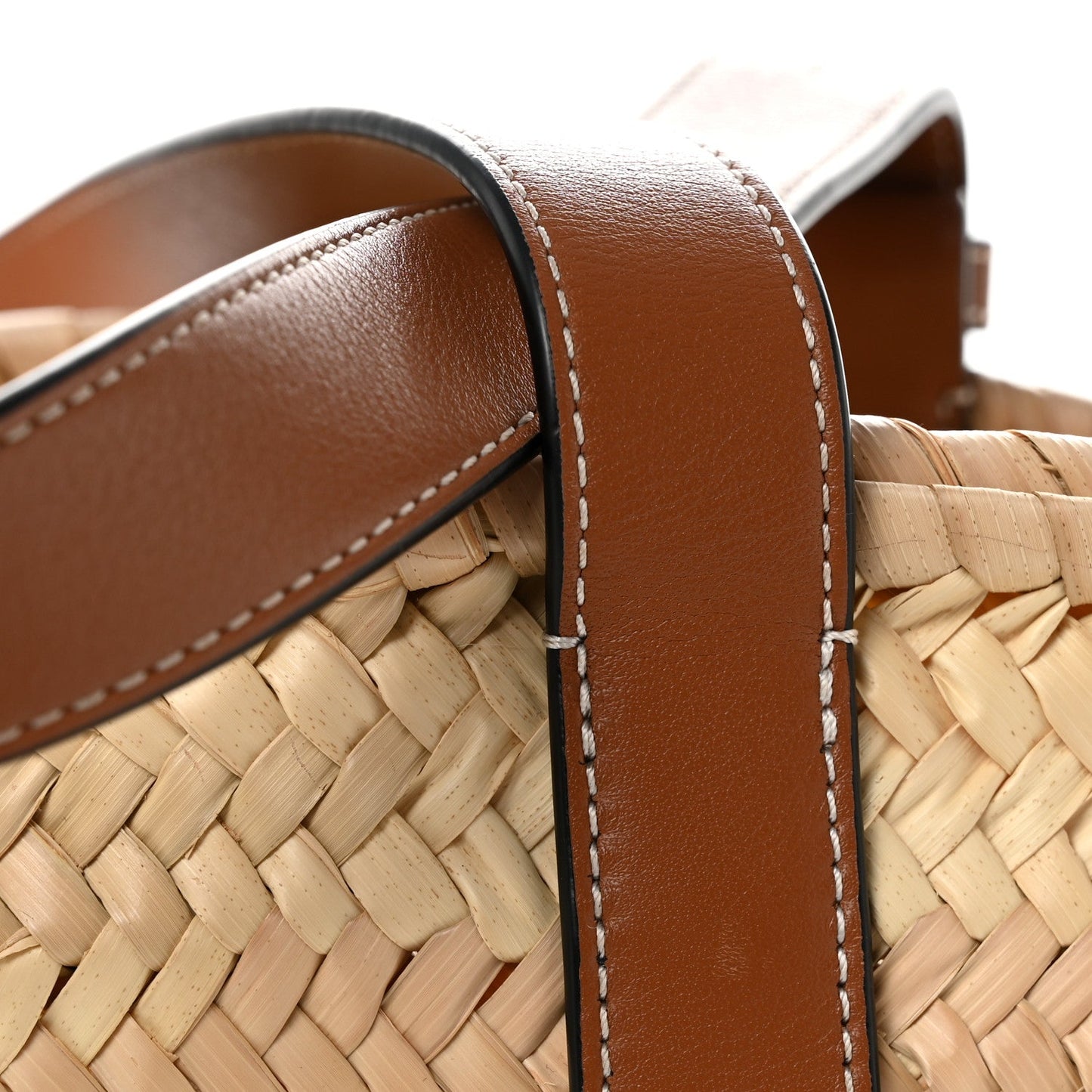 Raffia Basket Tote Bag Natural Tan