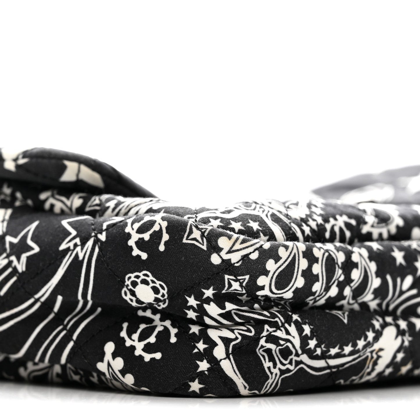 Cotton Quilted Paris Dallas Medium Bandana Flap Blue