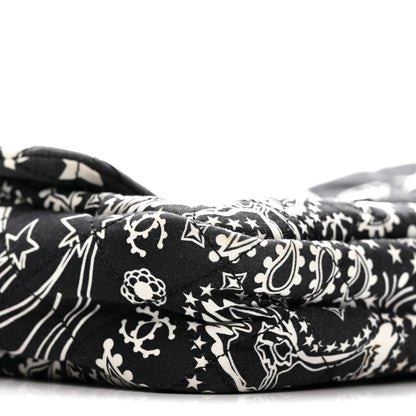 Cotton Quilted Paris Dallas Medium Bandana Flap Blue
