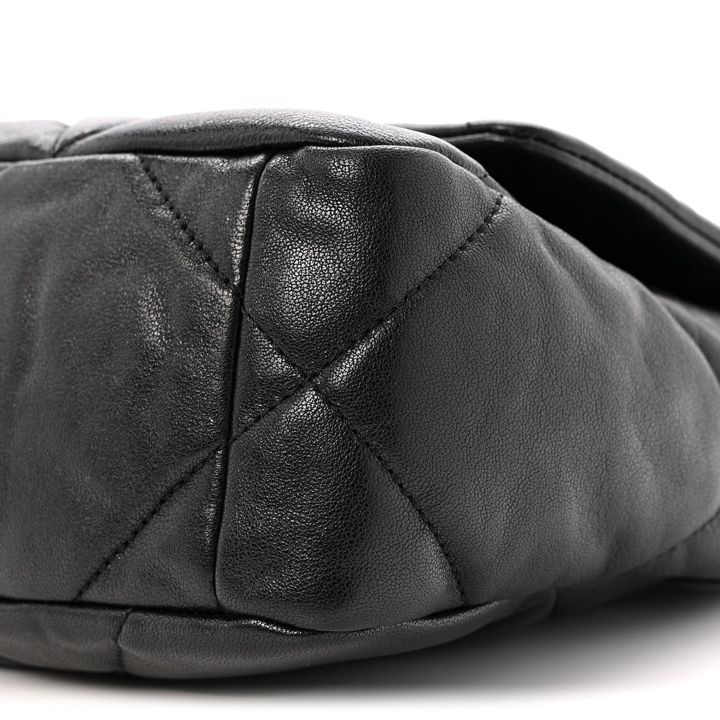 Goatskin Quilted Medium Chanel 19 Flap Black