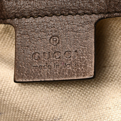 GG Supreme Monogram Web Ophidia Half Moon Hobo Brown