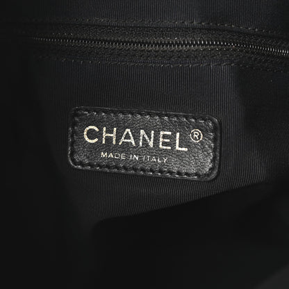 Calfskin Quilted Large Chain Me Hobo Black