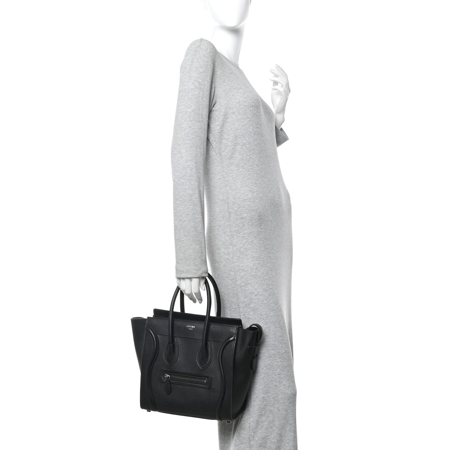 Drummed Calfskin Micro Luggage Black