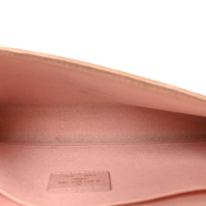 Damier Azur Pochette Felicie Chain Wallet Rose Ballerine