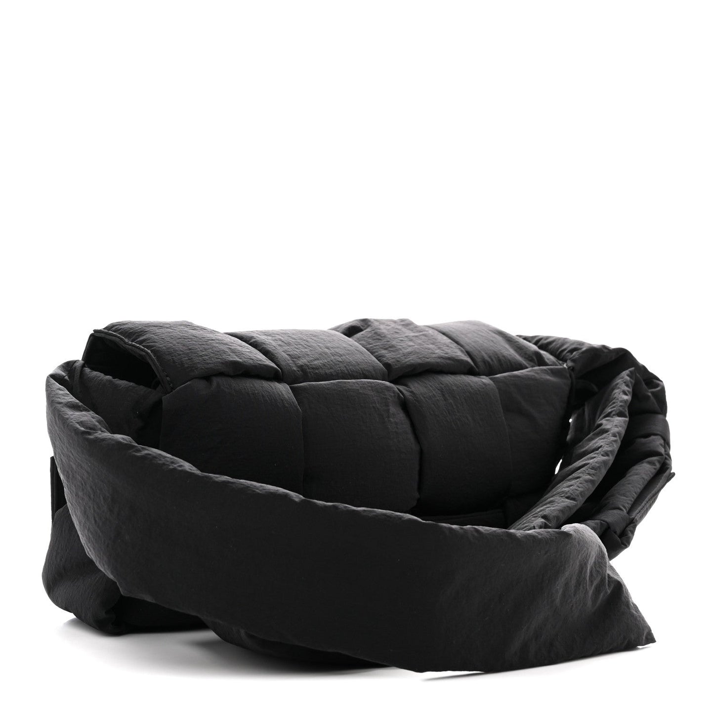 Nylon Intrecciato Padded Tech Cassette Bag Black