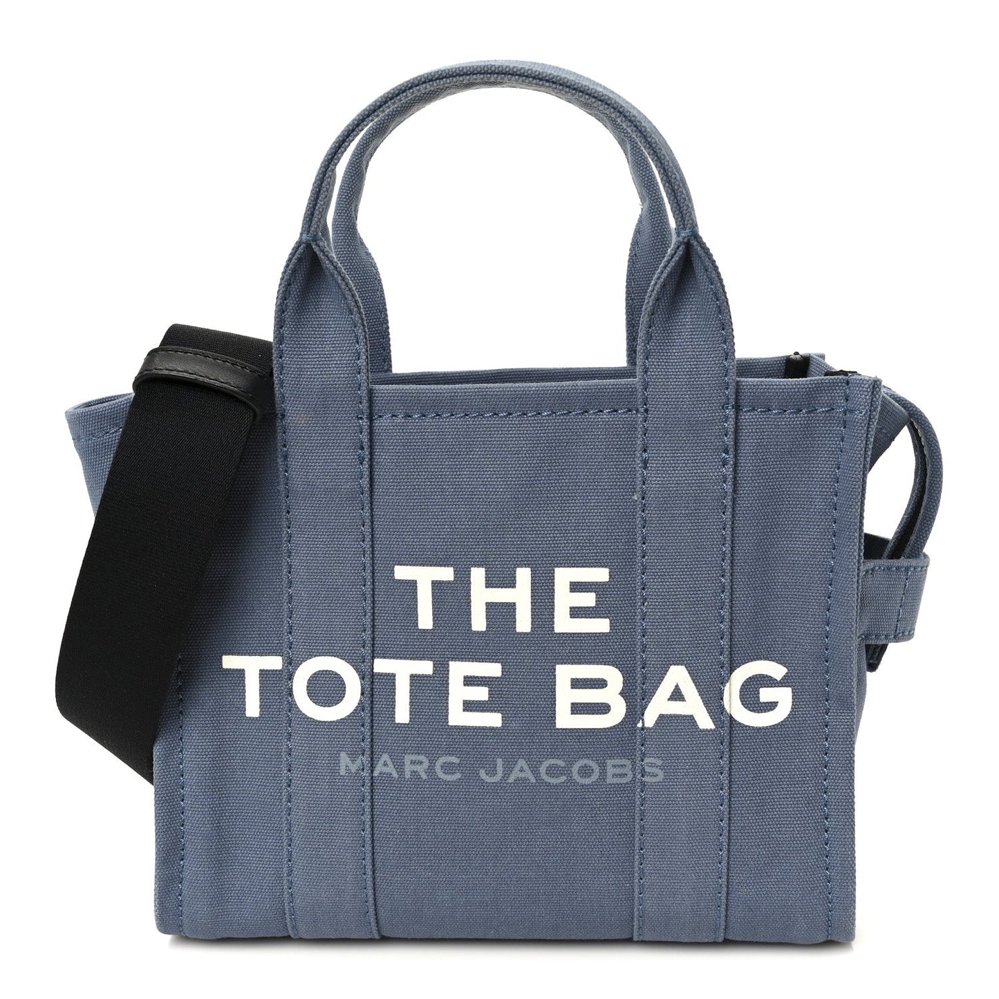 Cotton Canvas Small The Traveler Tote Bag Blue