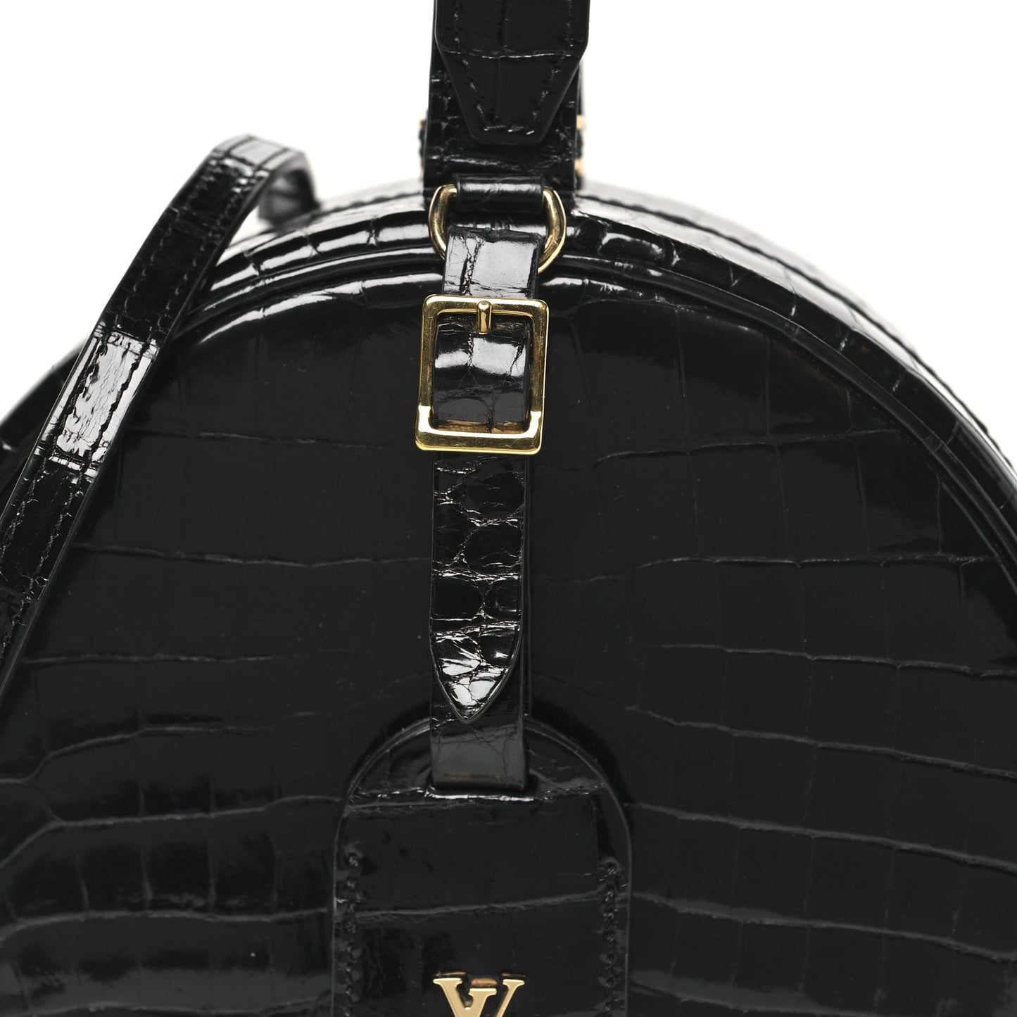 Crocodile Petite Boite Chapeau Black