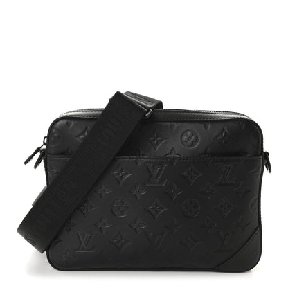 Calfskin Monogram Shadow Duo Messenger Black