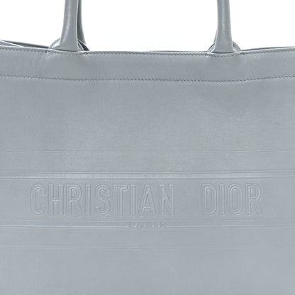 Calfskin Embossed Medium Book Tote Grey