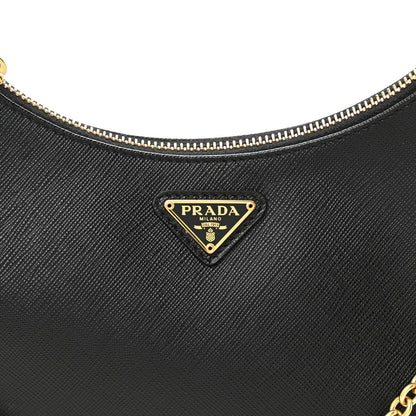 Saffiano Lux Re-Edition 2005 Shoulder Bag Black
