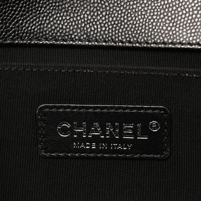 Caviar Quilted Medium Boy Flap Black