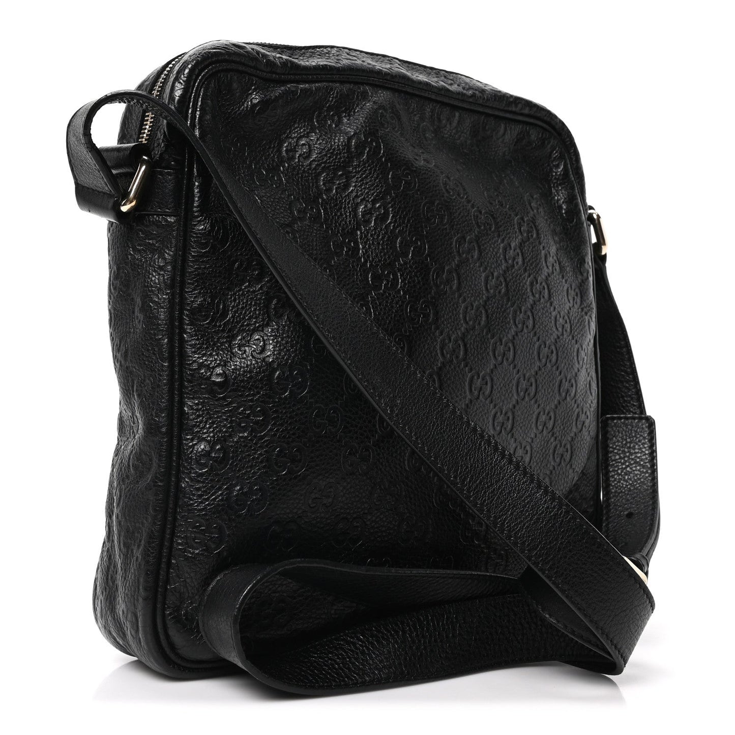 Guccissima Flat Messenger Bag Black
