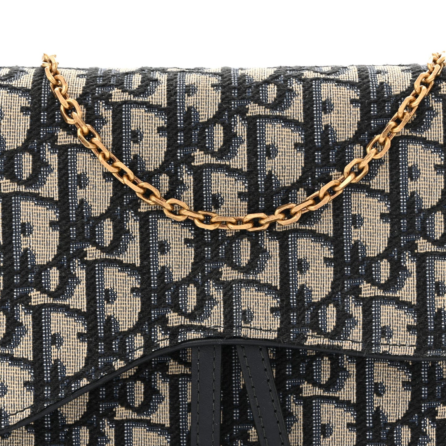 Oblique Saddle Chain Pouch Blue