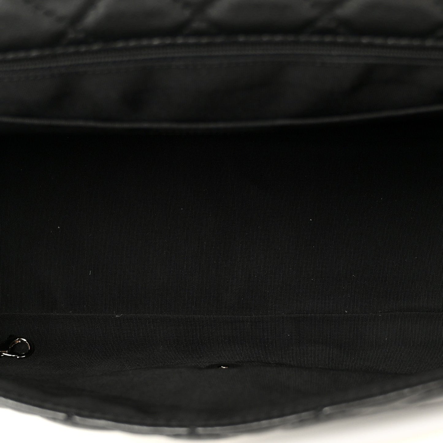 Calfskin Quilted Small XXL Travel Flap Bag Black
