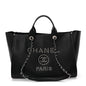 Caviar Medium Studded Deauville Tote Black