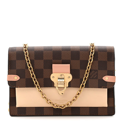 Damier Ebene Vavin Chain Wallet Creme