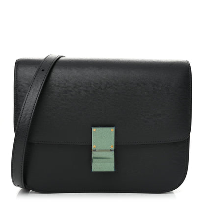 Liege Calfskin Medium Classic Box Flap Bag Anthracite