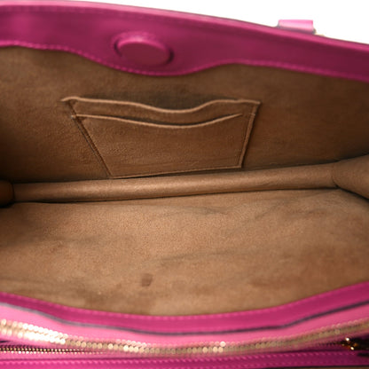 Calfskin Small Top Handle Bag Hibiscus Red New Rosette