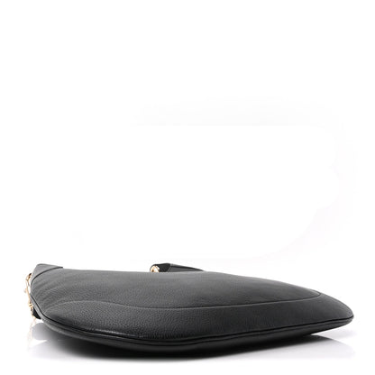 Soft Grained Calfskin Maxi B Hobo Black