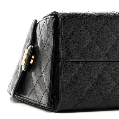 Caviar Quilted Small Chanel 25 Handbag Black