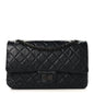 Aged Calfskin Quilted 2.55 Reissue 225 Flap So Black