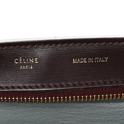 Calfskin and Suede Small Tri-Color Trapeze Dark Grey