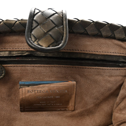 Nappa Intrecciato The Lauren 1980 Clutch Dark Gold