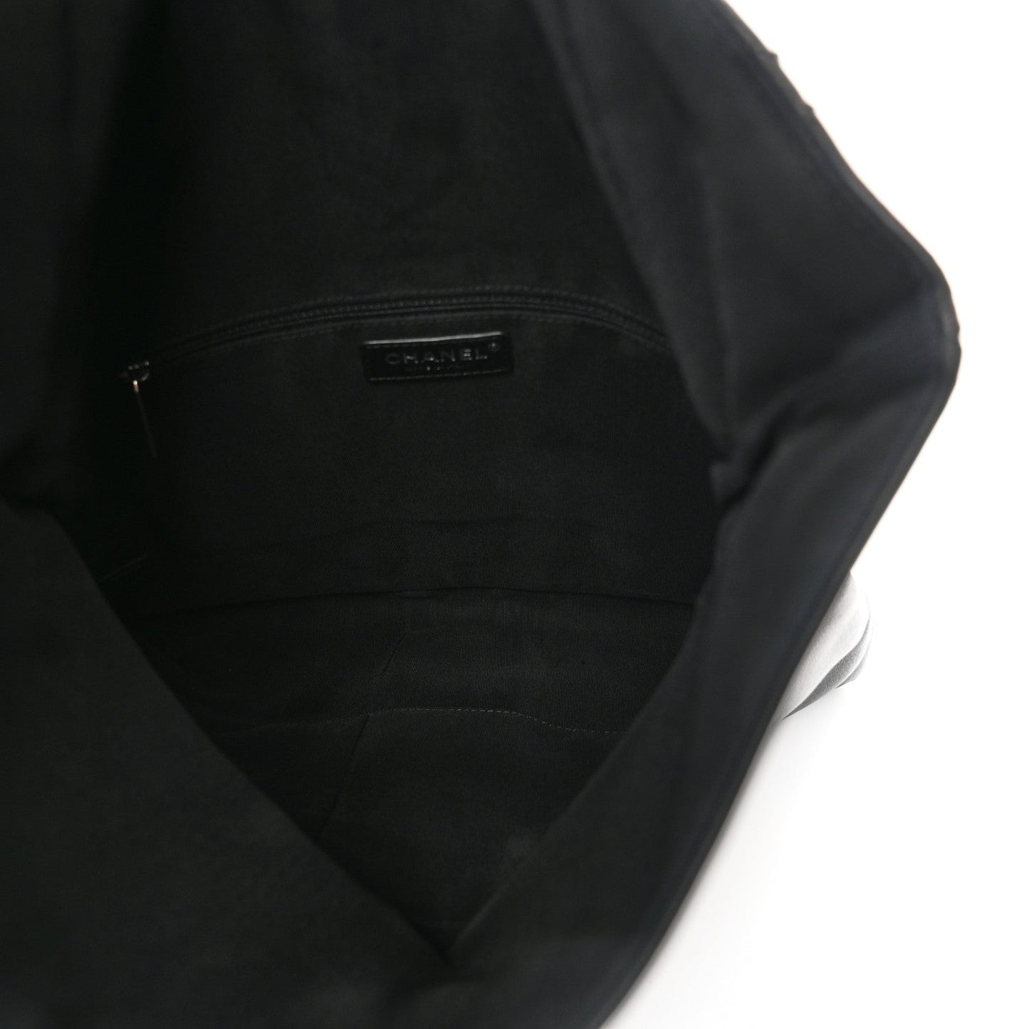Lambskin Quilted Grip Clutch Black