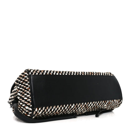 Tweed Calfskin Urban Essentials Small Shopping Bag Black Multicolor