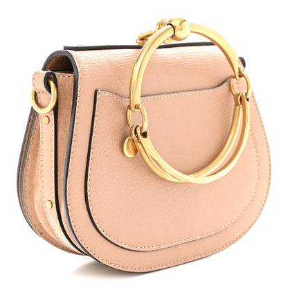Calfskin Suede Small Nile Bracelet Bag Biscotti Beige