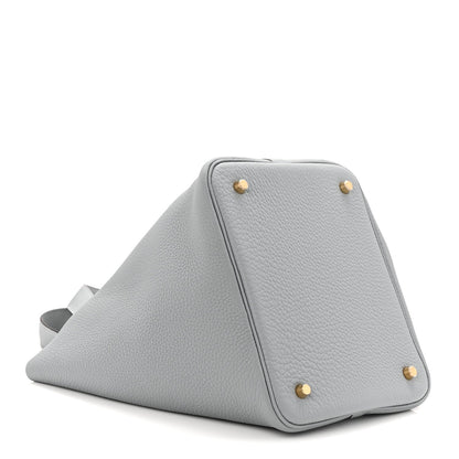 Taurillon Clemence Picotin Lock 22 MM Gris Pantin