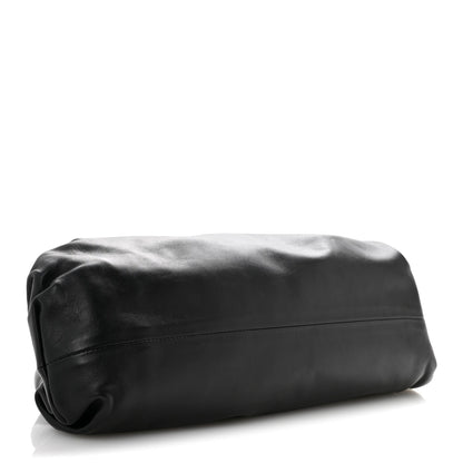 Smooth Butter Calf The Pouch Oversized Clutch Black